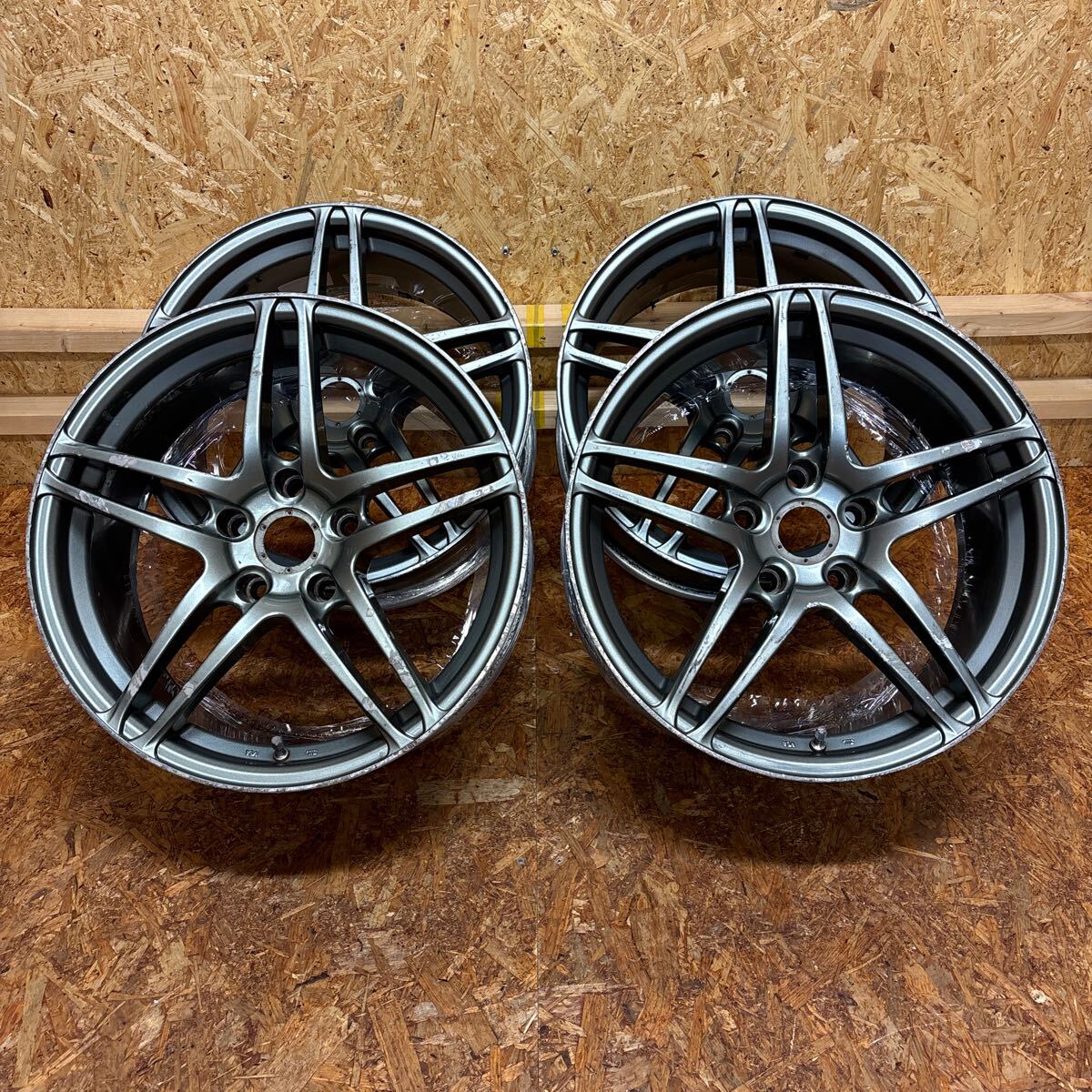 4x AVS Model 5 17x8 ET30 Grey