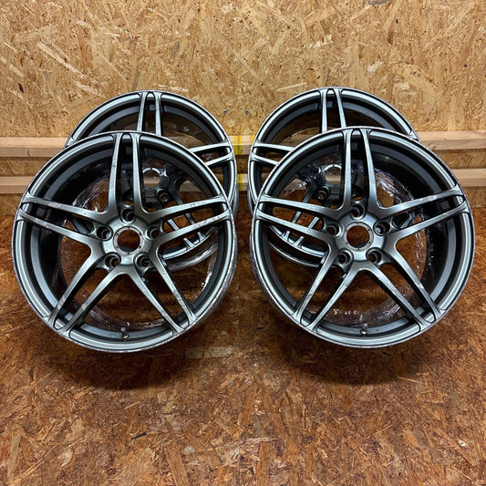 4x AVS Model 5 17x8 ET30 Grey